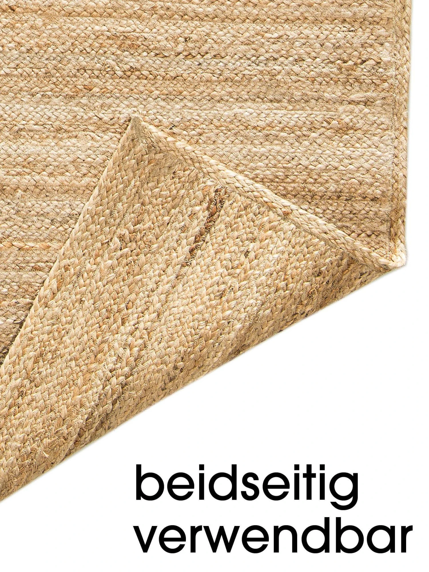 Jute-Teppich, Dunkelbeige – Bild 7