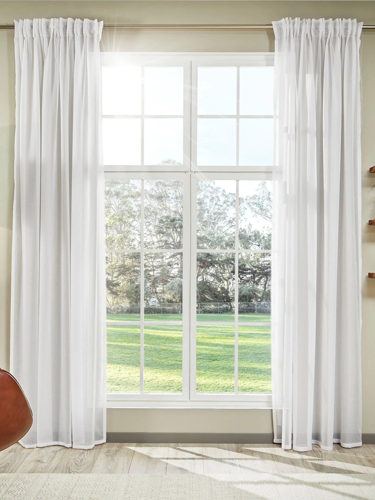 Vorhang Mit Gardinenband, Weiss