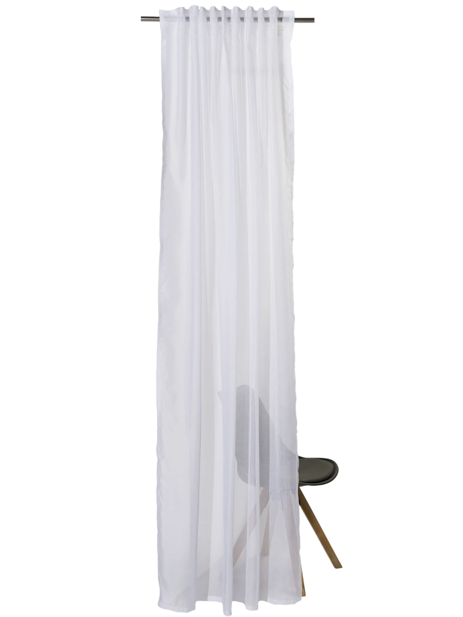 Vorhang Mit Gardinenband, Weiss – Bild 3