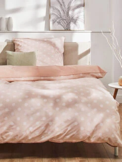 Renforcé-Bettwäsche, Samtrosa