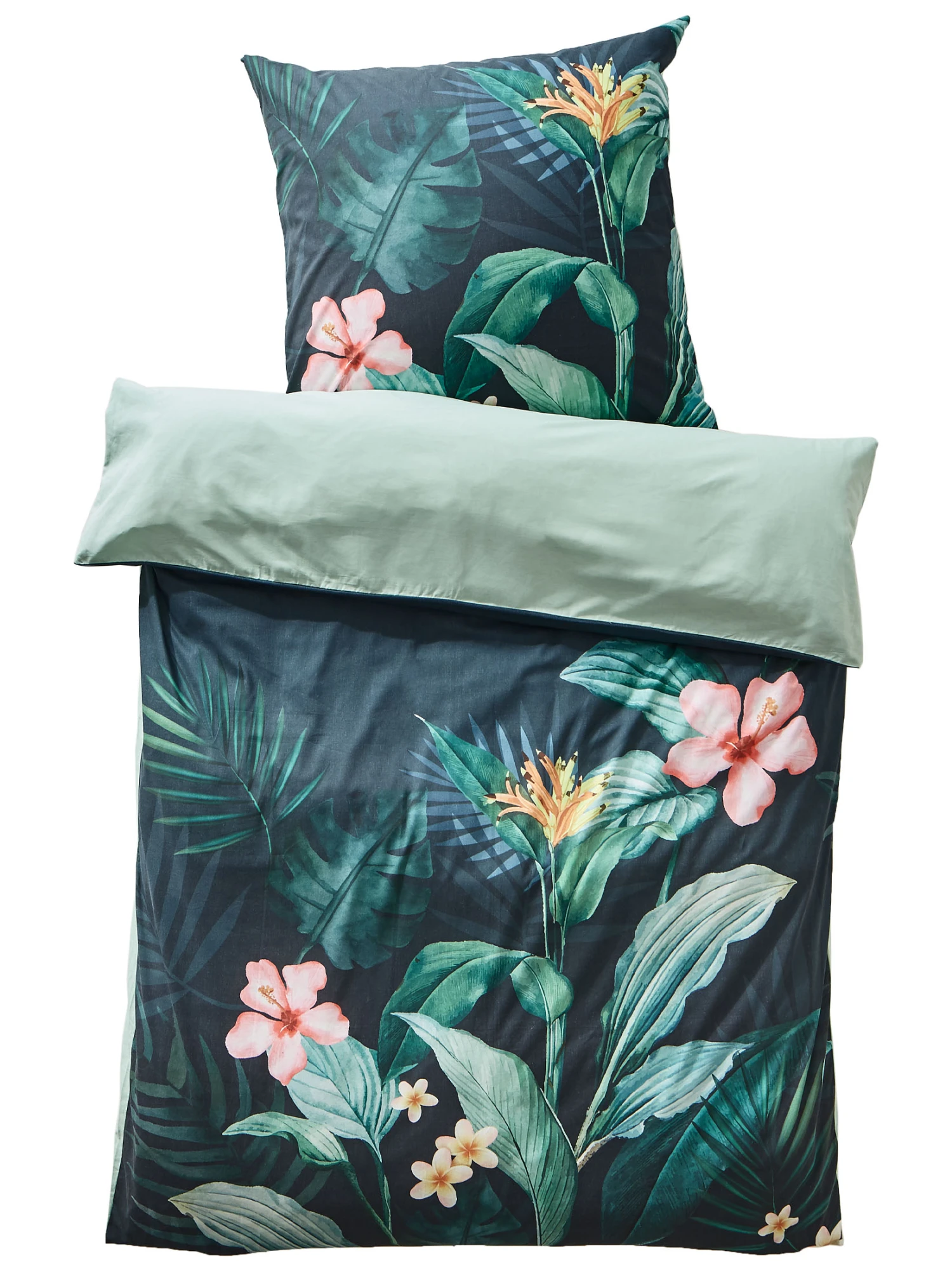 Renforcé-Bettwäsche, Dunkelgrün – Bild 2