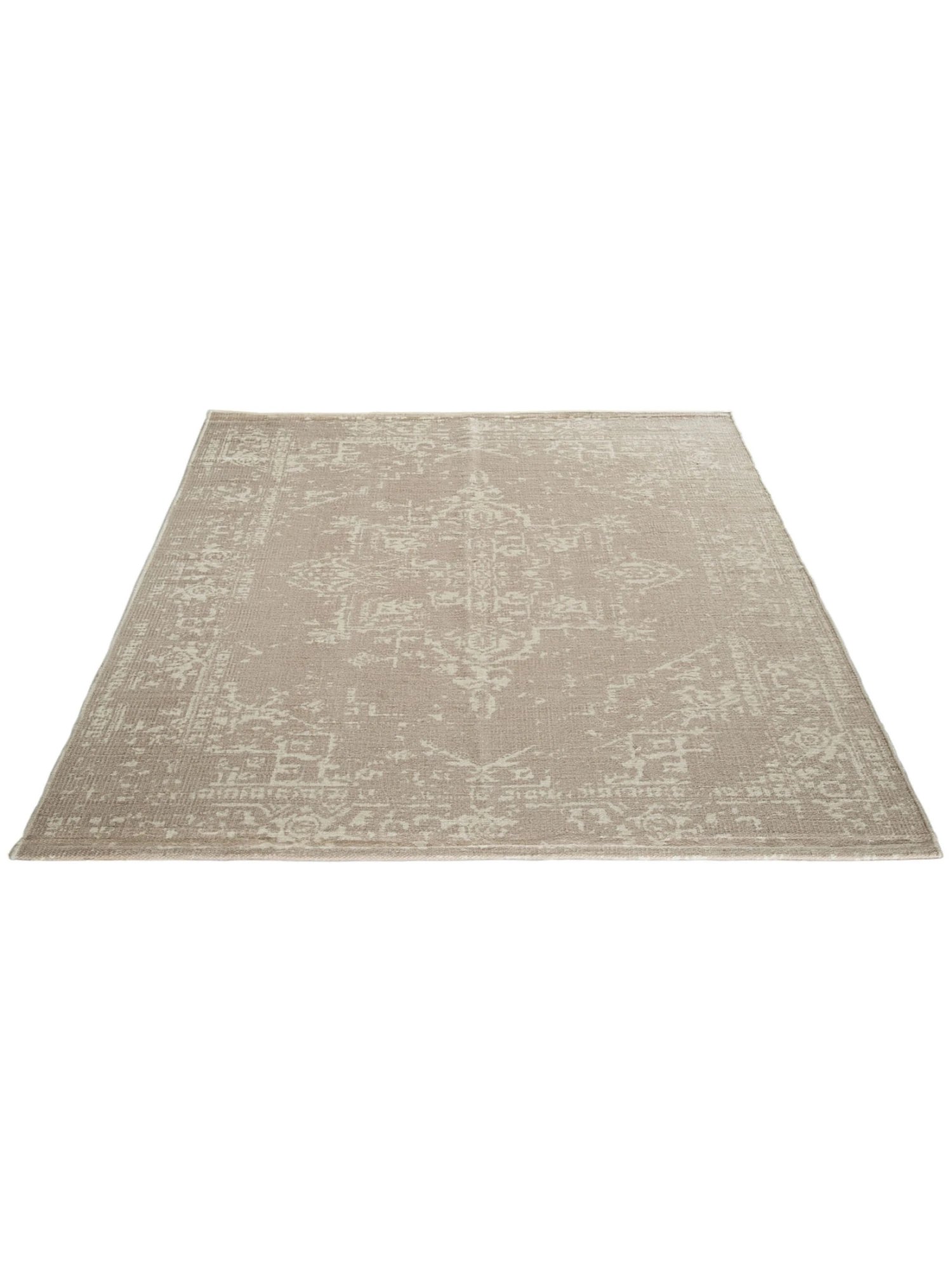 Baumwoll-Teppich, Vintage Beige – Bild 4