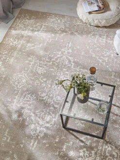 Baumwoll-Teppich, Vintage Beige