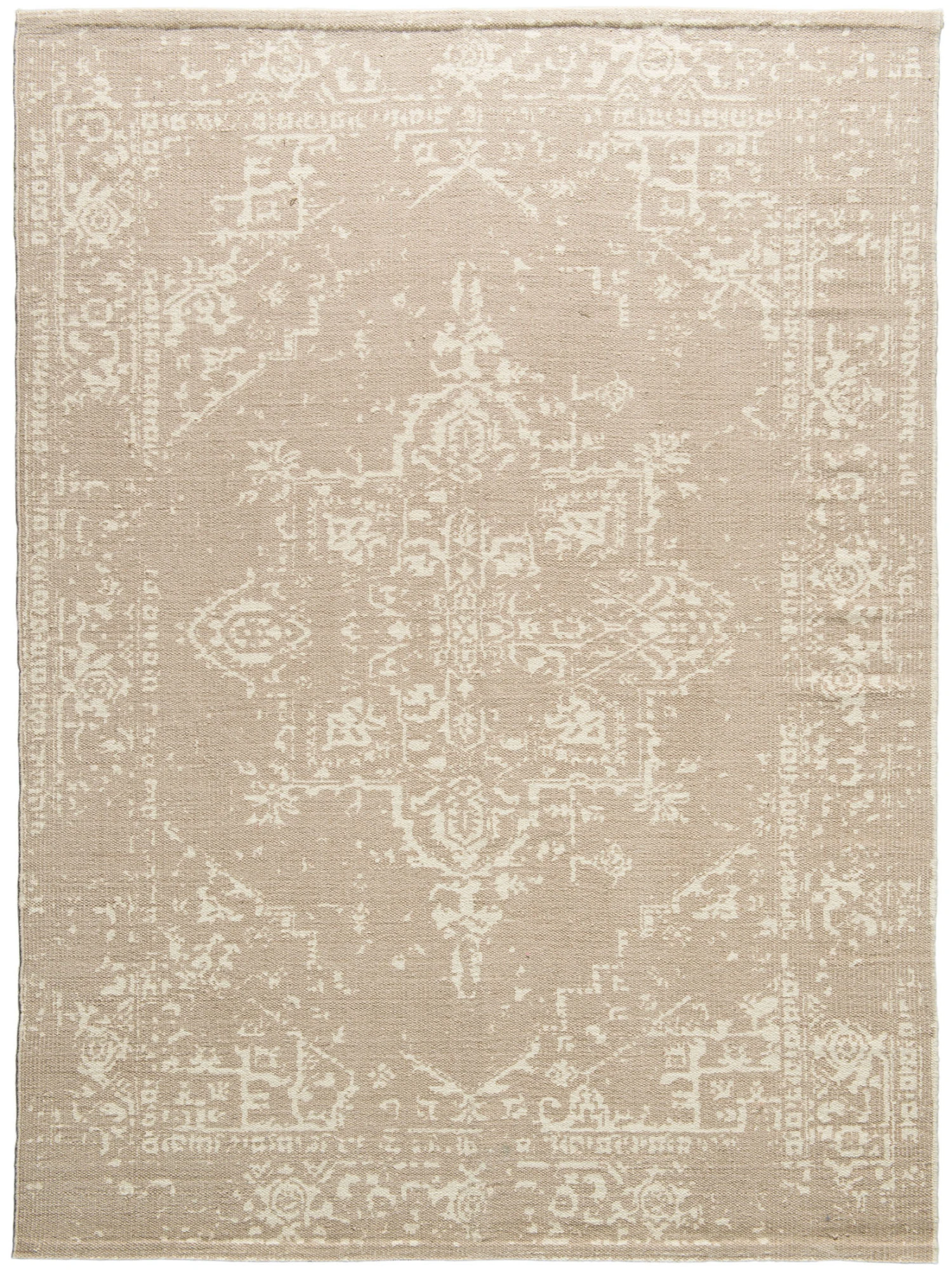 Baumwoll-Teppich, Vintage Beige – Bild 3