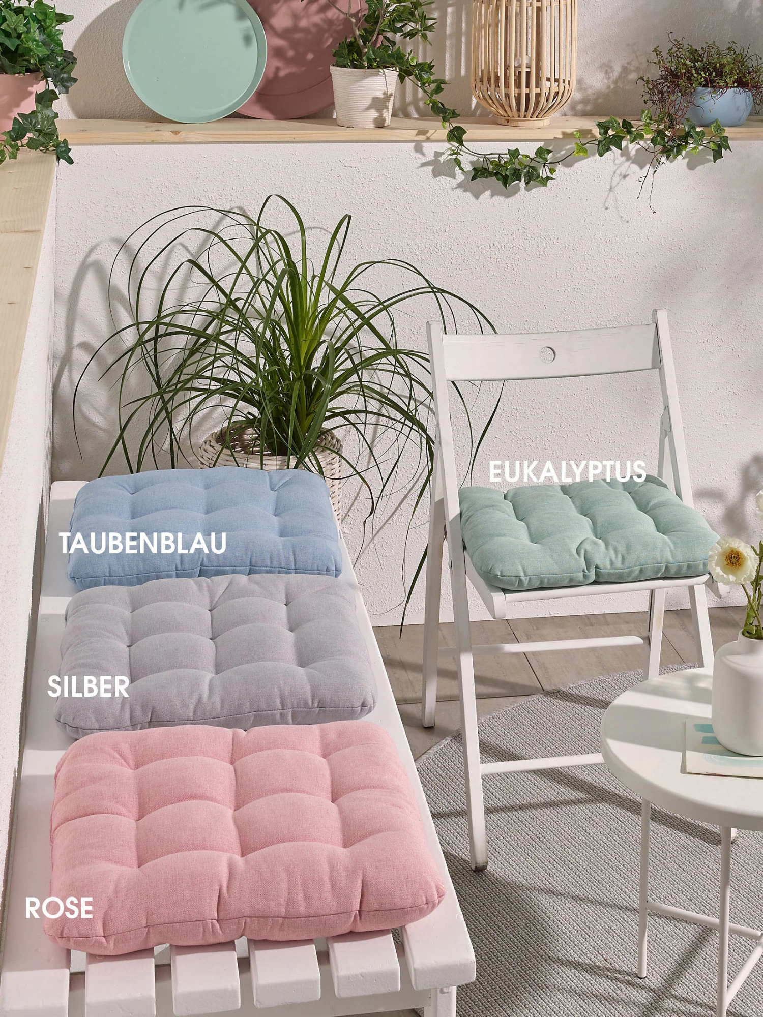 Stuhlkissen, Eukalyptus – Bild 4