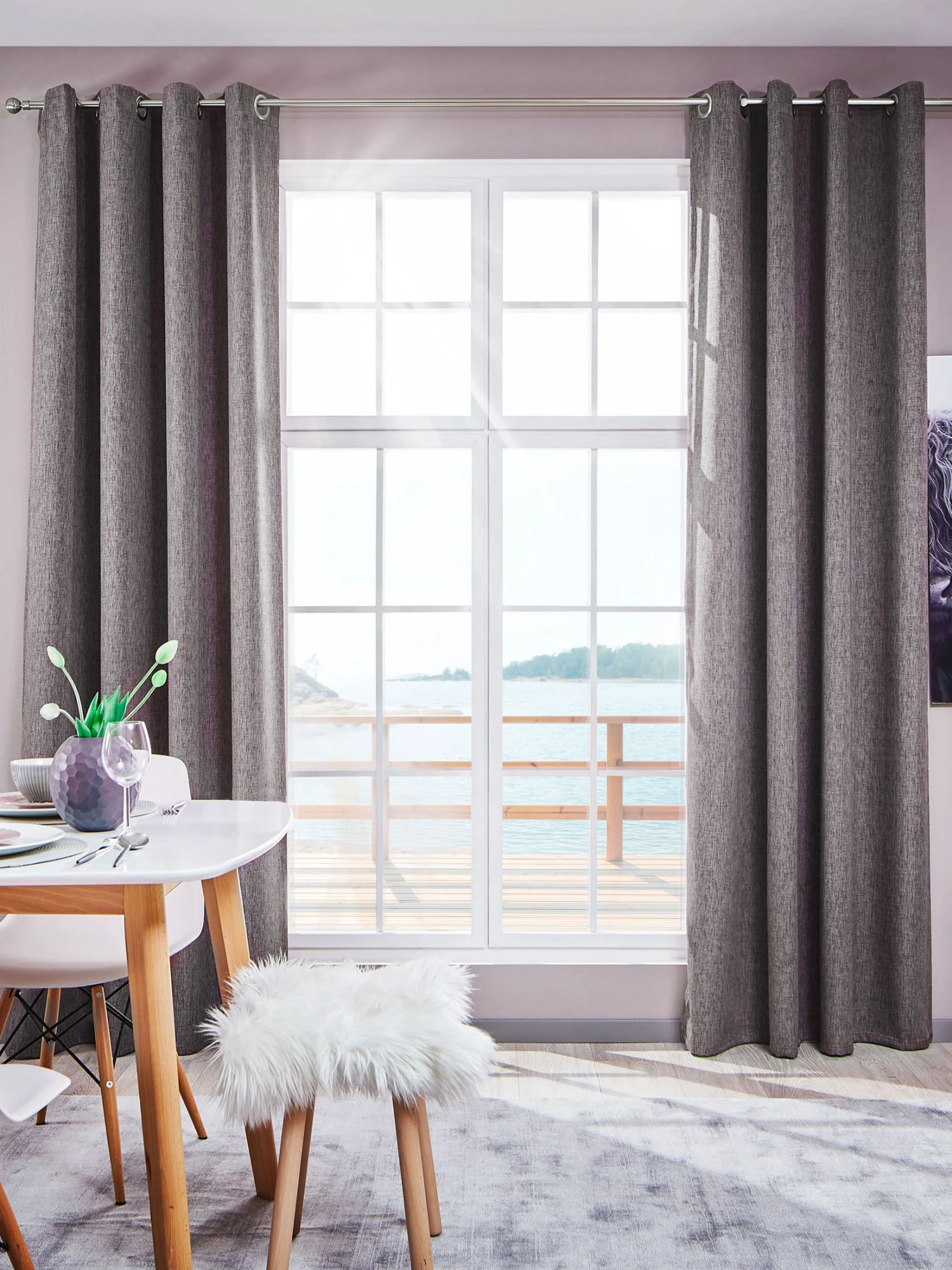 Ösenschal, Anthrazit