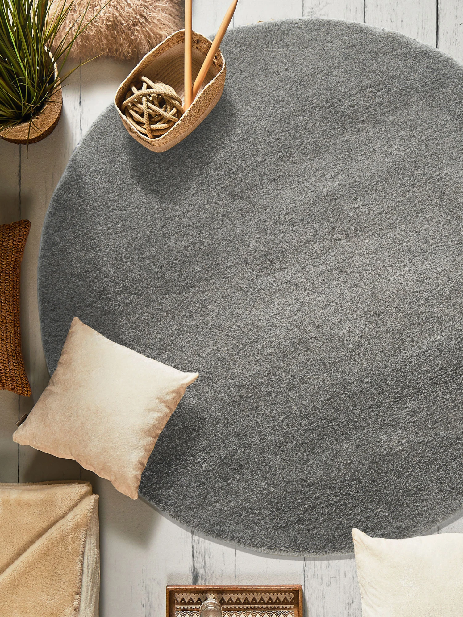 Woll-Teppich, Anthrazit