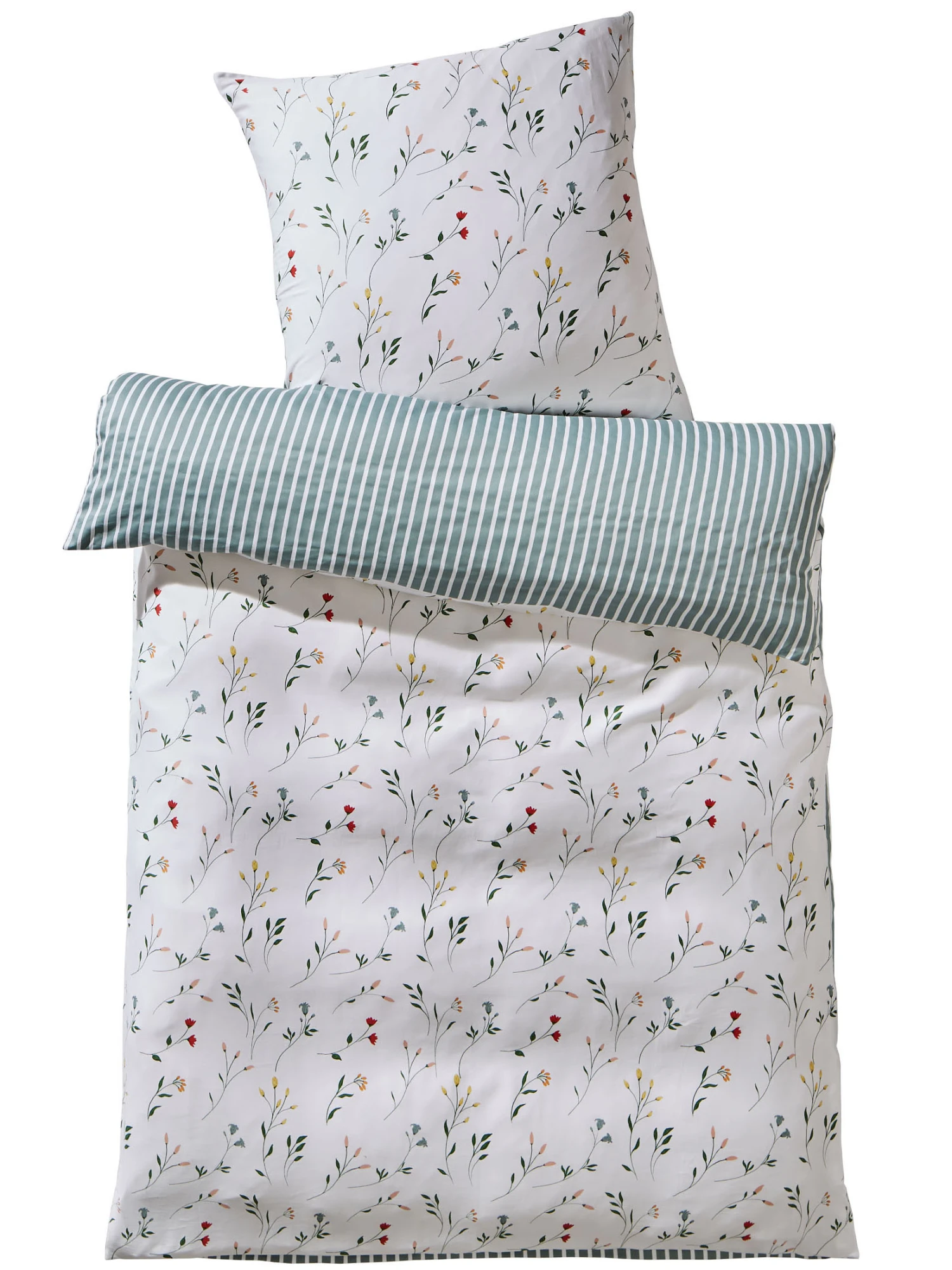 Satin-Bettwäsche, Grün – Bild 3