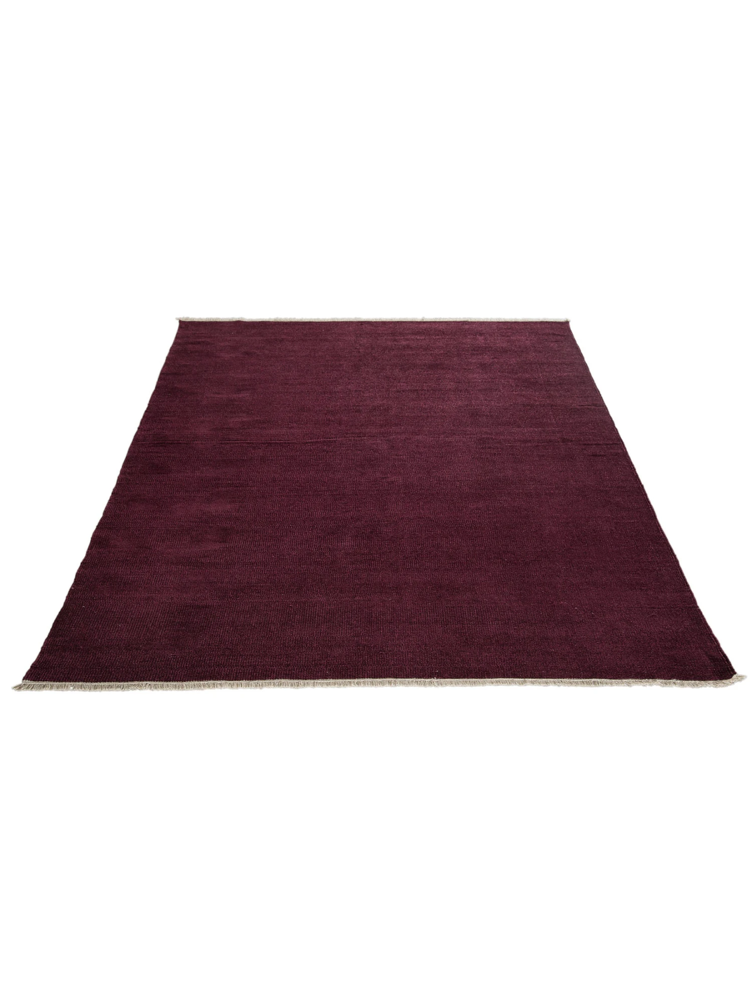 Flachgewebe-Teppich, Aubergine – Bild 3