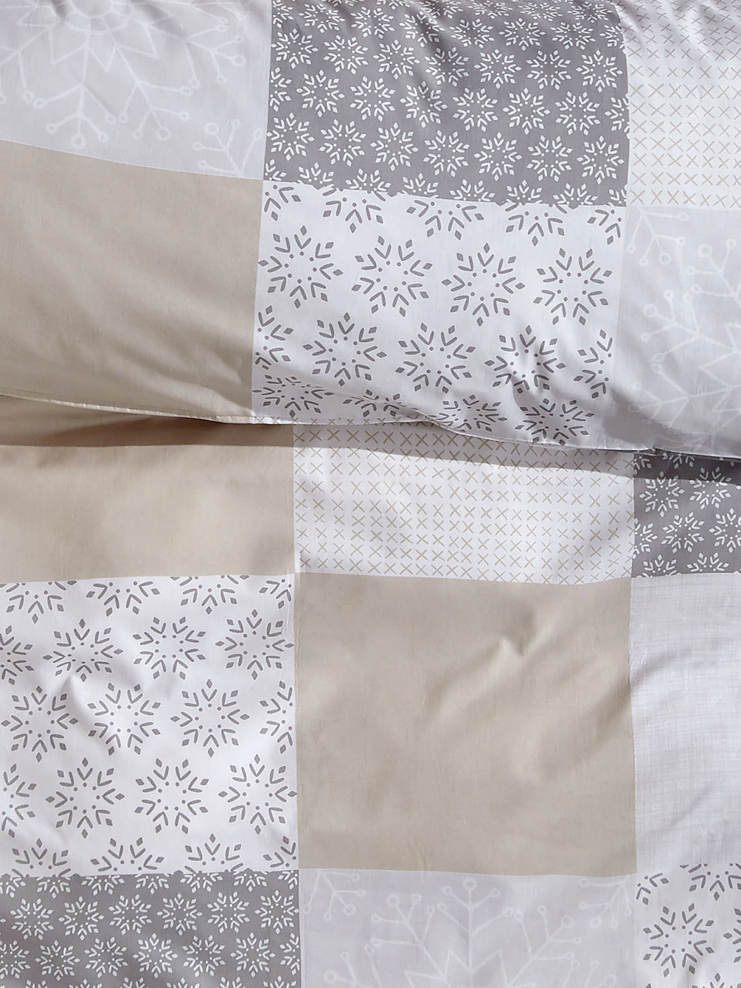 Renforcé-Bettwäsche, Grau/Beige – Bild 4