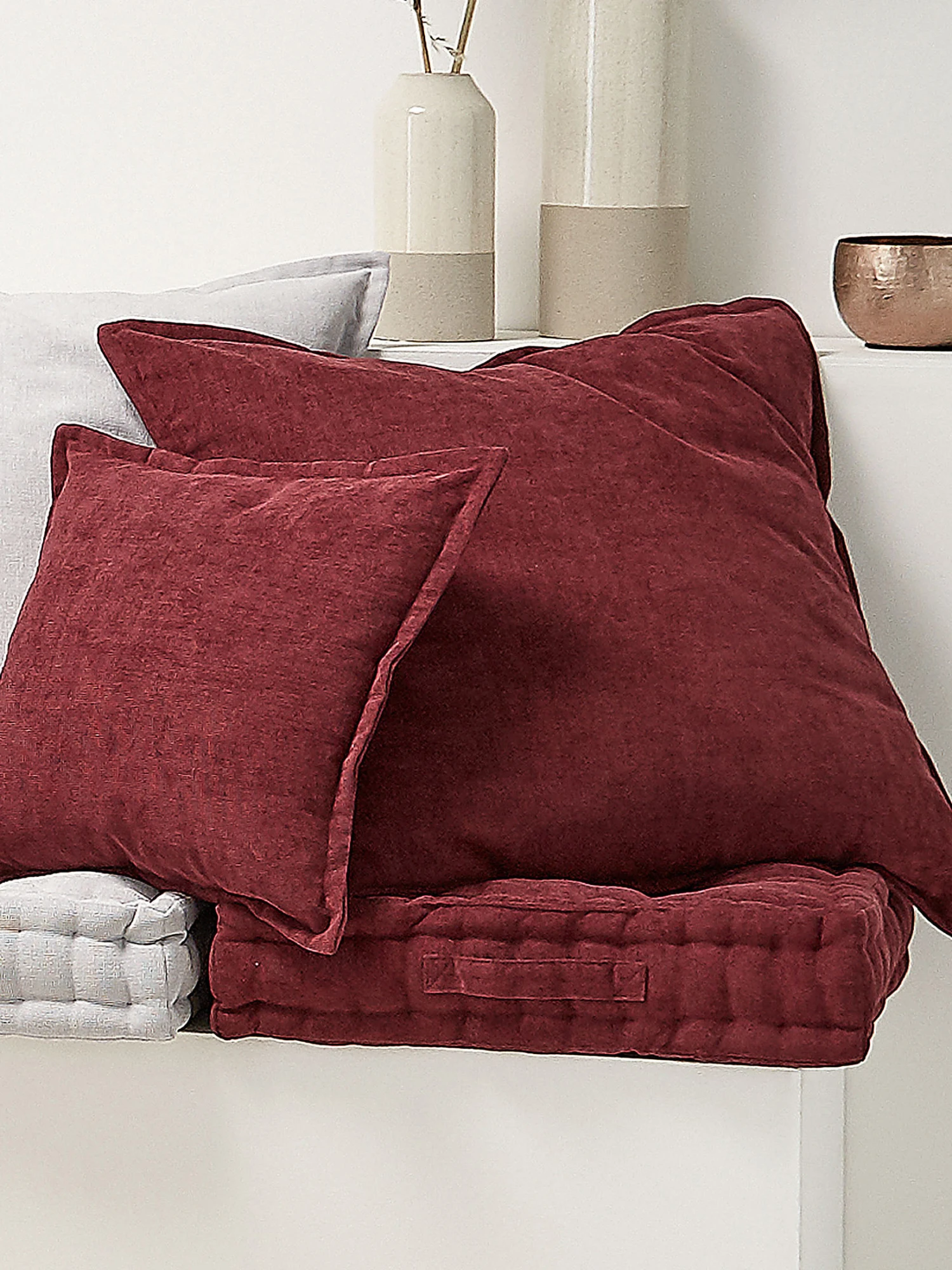 Kissen, Bordeaux – Bild 2